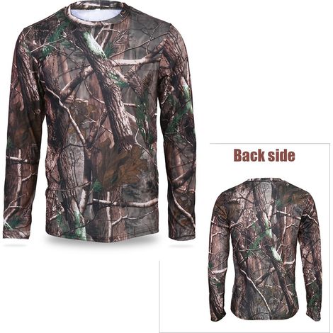 T-shirt à manches longues pour homme, séchage rapide, idéal pour le camping et les sports de plein air (XL) (1/5)