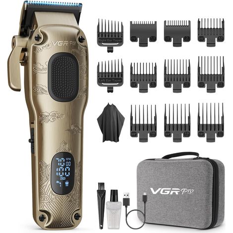 Men's Hair Clipper Cordless Male Trimmer with Case, Electric Cutting Kit for Home (1/5)