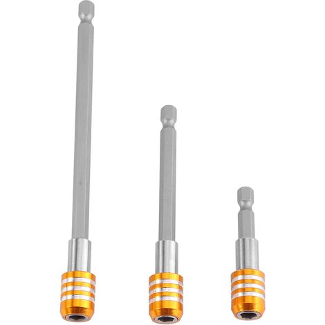 Rallonge porte-embout de tournevis électrique à tige hexagonale 1/4" (jaune) (1/5)