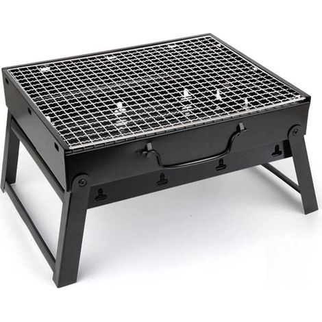 Grill de Barbecue, Barbecue Portable Barbecue Grill, Un Barbecue Barbecue Barbecue Pliante, Tablette en métal Barbecue Barbecue 253 (1/4)