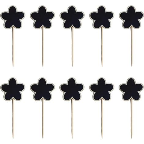 Lot de 10 étiquettes pour plantes, étiquettes de jardin, étiquettes en ardoise, étiquettes extérieures pour potager, en bois, pour pots de jardin (1/5)