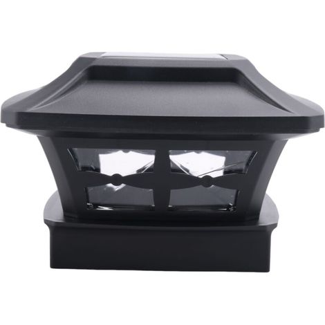 Lampes solaires pour poteaux, 2 modes d'éclairage, LED pour clôtures et terrasses, pour poteaux en bois, décoration de jardin, noir chaud-AquaForge