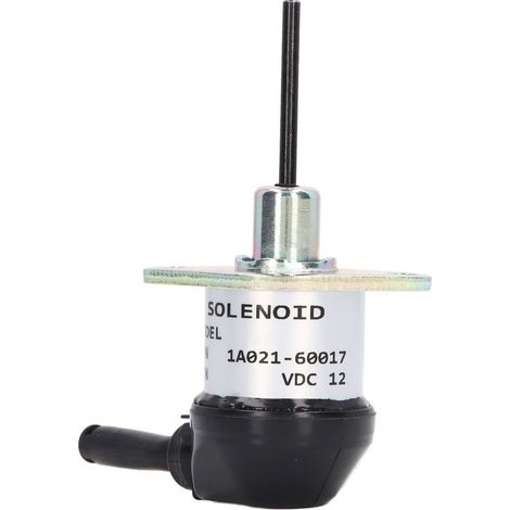 Électrovanne d'arrêt carburant 12V DC 1A021‑60017 pour moteur Kubota V2003 - vanne de coupure et extinction (1/5)