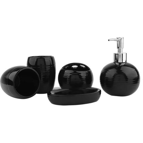 Ensemble De 5 Accessoires De Salle De Bain en Céramique (1/5)