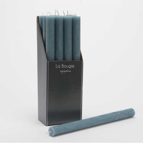 Amadeus - Bougie flambeau 25 cm bleu (lot de 12) (1/2)