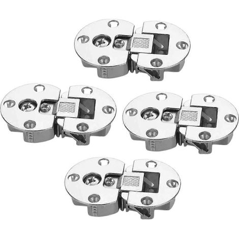 charnières invisibles encastrées pour portes de placard de cuisine, couleur argent. (1/5)