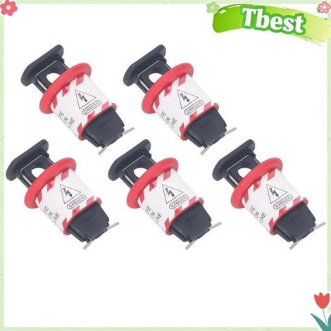 Tbest Dispositif de verrouillage de disjoncteur Verrou de Disjoncteur Miniature, Paquet de 12 Broches, Dispositif auto gyrophare (1/5)