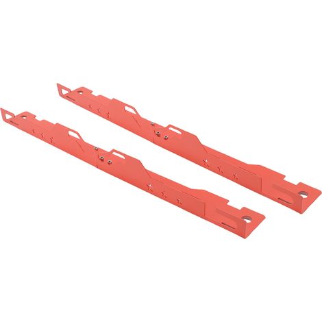 2 plaques d'alignement de pincement en acier allié avec 2 rubans à mesurer et trous de suspension pour un rangement mural facile (orange). (1/5)
