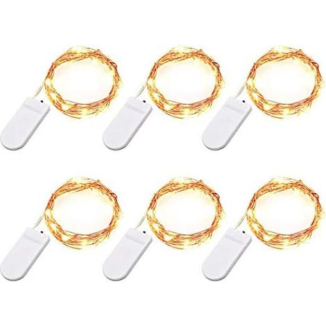 Guirlande lumineuse LED alimentée par batterie, flash changeant de couleur avec télécommande, lumière luciole en fil de cuivre (1/2)