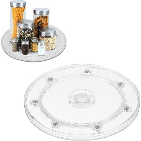 Plateau tournant en acrylique de 15 cm - Rond rotatif à 360° - Plateau tournant avec roulements à billes en acier - Étagères d'affichage - Plateau rotatif multi-usages pour cuisine - Étagère à épices (1/5)