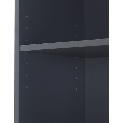 3 Drawer Chest Light Grey Finish Chrome Handles Storage Furniture Particle (1/4)