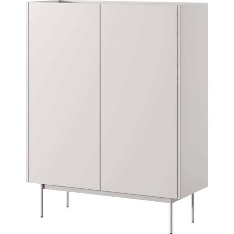 Buffet haut VIVARO 2 portes en bois - Beige (1/5)