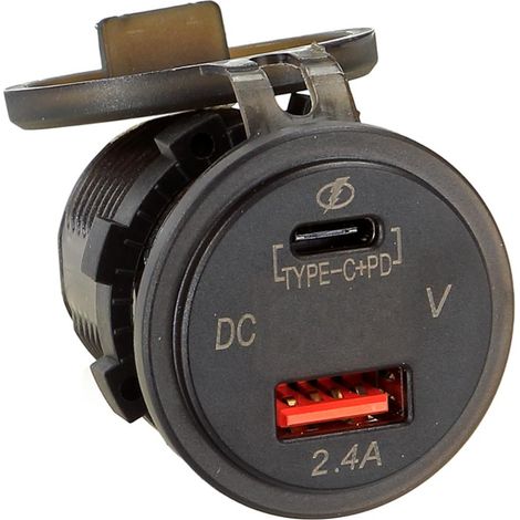 Prise USB 12V-24V USB-A USB-C 5V 3.1A fast charging