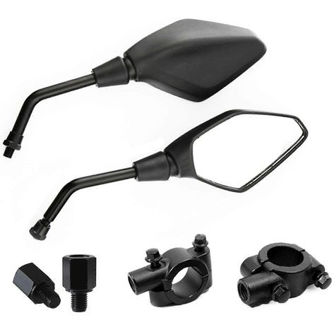 Accessoire VTT/moto/scooter : lunette arrière 7/8" (22 mm) avec fixations pour guidon, verre auxiliaire (1/5)