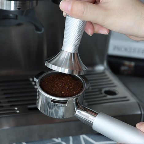 Café à Aiguille à Expresso, 53 Mm Guide de café Espresso Pressher Presser 2 In1 avec 5 Aiguilles Fines Distributeur de café à Aiguille à Aiguille à Aiguille en Acier Inoxydable (1/4)