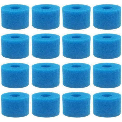 Ensemble de 16 cartouches filtrantes en mousse réutilisables et lavables Pure Spa pour spas. Type S1-AquaForge (1/4)