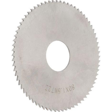 Lame de scie circulaire en acier rapide, plaquette de fraisage à 72 dents, disque de coupe 80 x 1,5 mm (1/5)