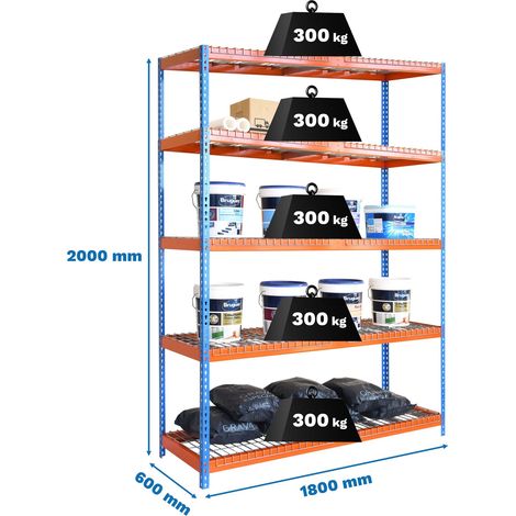 Établi Ecoforte 1806-5 rex bleu orange robuste fixe