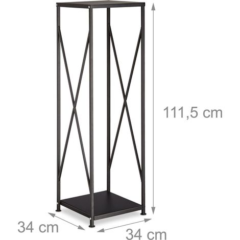 Estante para chimenea de acero 111 cm negro 130001082 (1/3)