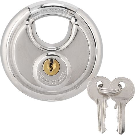 Ortviai Clé pour Cadenas à Barillet Ronde en Acier Inoxydable 304 70mm