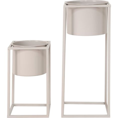 Marla 2 Stk. Blumenständer graubeige. (1/5)