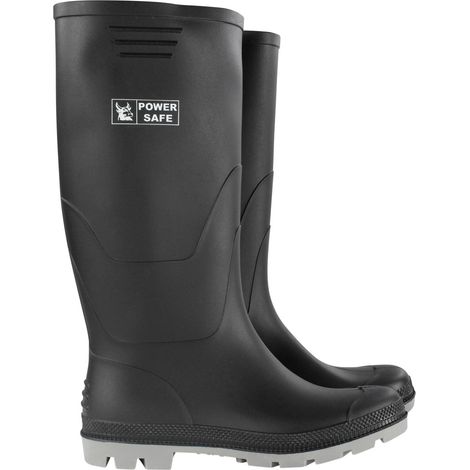 Power Safe PVC-Stiefel hoch schwarz-grau Arbeitskleidung