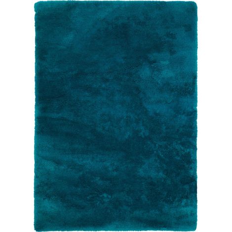 Tapis shaggy bleu uni doux et moderne - 150 x 80 cm (1/3)