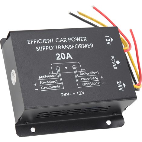 20A 24V auf 12V Gleichstrom-Wechselrichter für Fahrzeuge, Netztransformator für Funkgeräte, Fahrzeugmonitore, Lkw und Busse (1/5)