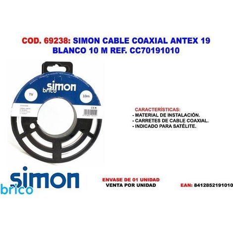 simon finstock cable coaxial antex 19 blanco 10 m cc70191010