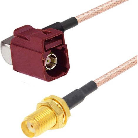 Cavo di collegamento Fakra con connettore D/SMA RG316 da 50 cm