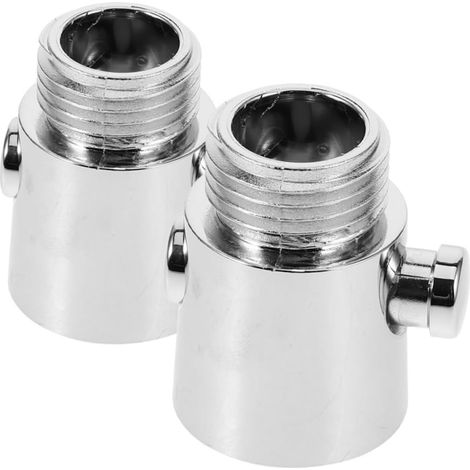 Vanne D’arrêt D’eau pour Bain, Métal Argenté, Lot de 2 (1/5)