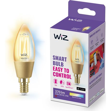 ampoule LED Connectée Wi-Fi, Flamme E14, Nuances de Blanc, équivalent 25W, 370 lumen (1/5)