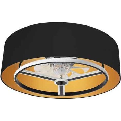Ventilador Dc Anuska 60w Negro/oro 8 Aspas 6 Veloc. 70d 5100lm 3 Colores Remoto,memoria,reg.Intensidad,temporizador (1/4)