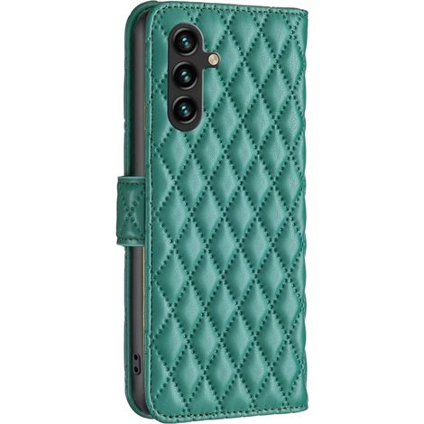 Klapphülle für Samsung Galaxy A56 5G, Brieftaschenmodell, Farbe: Binfen, Grün (1/5)
