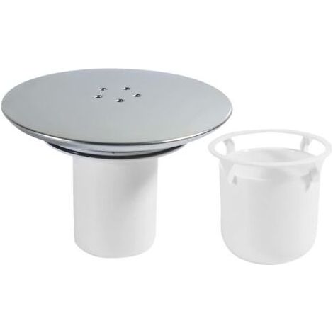 Bonde de Douche, 90mm / 115mm Couvercle de Vidange de Douche, Chrome Interchangeable Couvercle de Bonde de Douche, Remplacement de Couvercle de Siphon Douche pour Salle de Bain (Blanc) (1/5)