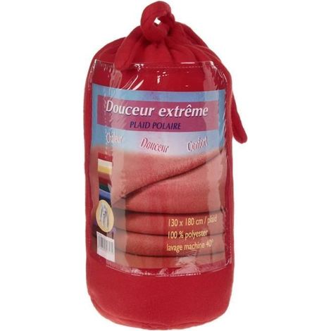 Couverture Polaire Rouge 130 X 180 Cm (1/3)