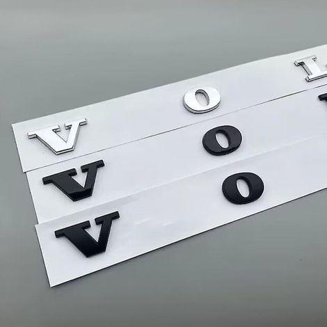 ABS-Logo und Emblem für die Heckklappe, kompatibel mit Volvo C70, C30, S60, S60l, XC90, XC60, V60, V40, S80, S80l (glänzend schwarz). (1/5)