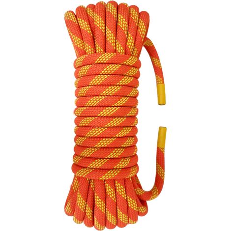 1 Corde Statique, 10mm, Haute résistance, Polypropylène, Escalade, Sauvetage, Orange
