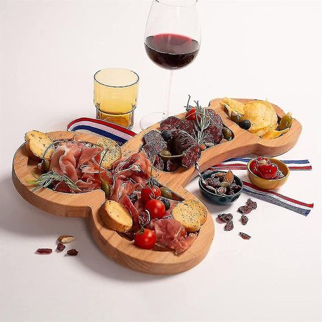 Plateau apéritif en bois, planche à apéritifs, plateau de charcuterie, plateau amusant pour les fêtes (1/4)