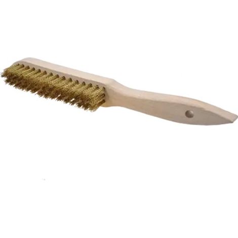 Brosse Main Bois Lg.295 Mm 4 Rangs Laiton Ondulé 0,30 Mm Osborn