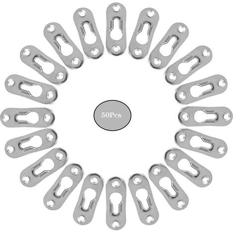 Nazalus-Hot Sale-50 Stück Metall-Schlüsselloch-Verschluss, unsichtbare Loch-Aufhänger, Schloss, Metall-Malerei-Loch-Verschluss, Metall-Schlüsselloch-Aufhänger, Verschluss für Schrank, Spiegel, Bilderr