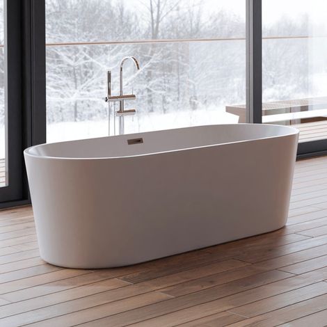 Vasca freestanding - Jade 170 blanche -  Bianco - 170 x80 x58 cm, by SPALINA