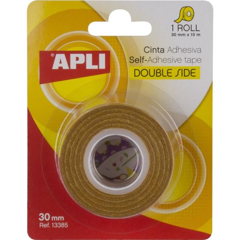 Doppelseitiges Klebeband apli transparent 30 mm 10 m