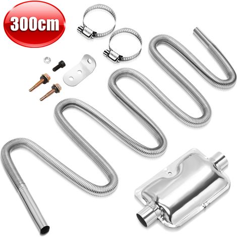 Randaco Tubo di scarico silenziatore da 300cm set tubo di scarico tubo di scarico del riscaldatore di parcheggio diesel (1/5)