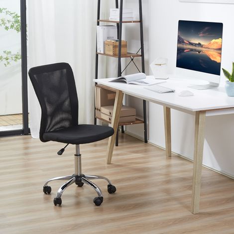Sedia ufficio ergonomica girevole regolabile nera OKMYHOME (1/3)