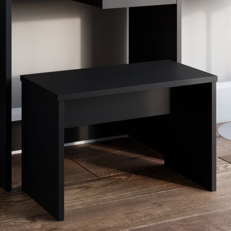 Panca , Nero, 70 cm per tavolo da toeletta, Vicco