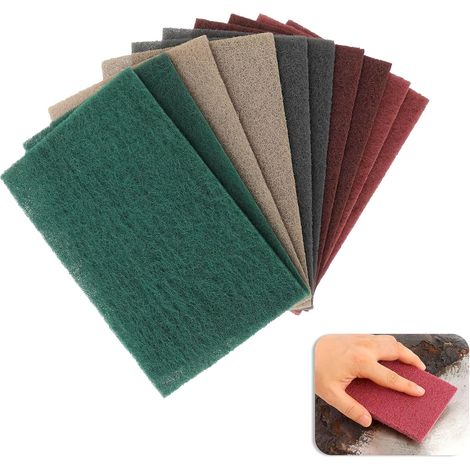 10 Stück Schleifschwamm, 150 x 230 mm Schleifpapier, Körnung 600/800/1000/1500/3000, flexibler Nass- und Trockenschleifschwamm, für Holz, Metall, Kunststoff, Wände (1/5)