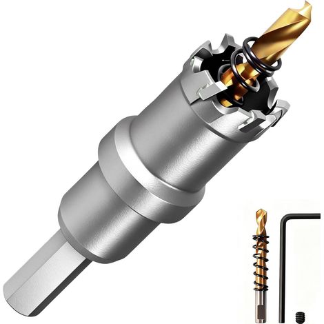 Carbide Hole Saw 32 mm 3 Blades for Stainless Steel, Metal and Iron (1/5)