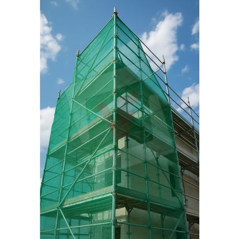 Confine RETE PER PONTEGGI CON OCCHIELLI mt. 25x1,80 h col. Verde 45.00 mq (1/2)