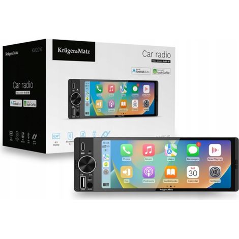 Autoradio Kruger&Matz KM2016 compatible CarPlay/Android Auto 6,3" USB 1 DIN